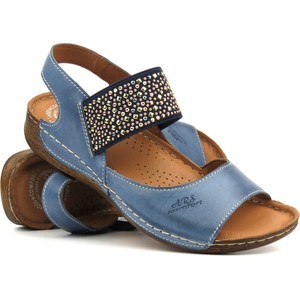 Niebieskie sandały WALDI z klamrami