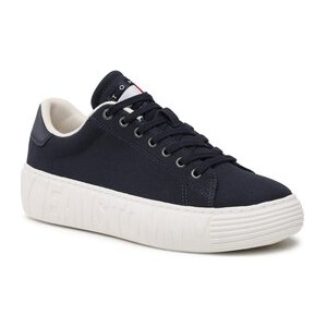 Tommy Jeans Sneakersy Canvas Outsole EM0EM01160 Granatowy