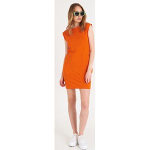Pomarańczowa sukienka Gate z bawełny w stylu casual mini