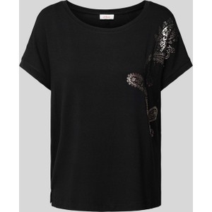 Czarny t-shirt S.Oliver z krótkim rękawem