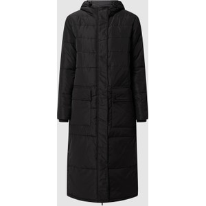 Czarny płaszcz Soyaconcept w stylu casual z kapturem