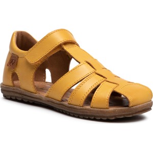 Żółte buty dziecięce letnie Naturino dla chłopców na rzepy