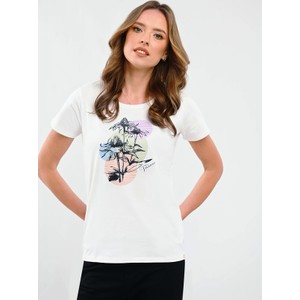 T-shirt Volcano w młodzieżowym stylu z okrągłym dekoltem