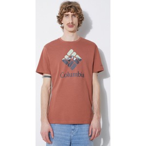 T-shirt Columbia w młodzieżowym stylu z krótkim rękawem z bawełny