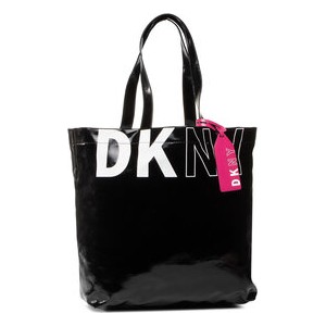 Czarna torebka DKNY na ramię duża