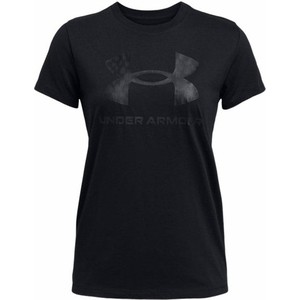Czarna bluzka Under Armour w sportowym stylu z okrągłym dekoltem