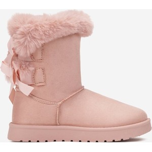 Różowe buty dziecięce zimowe born2be