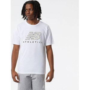 T-shirt New Balance z bawełny w młodzieżowym stylu