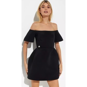 Czarna sukienka moliera2.com mini hiszpanka z krótkim rękawem