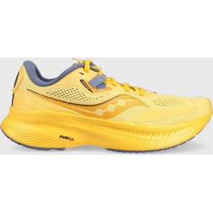 Żółte buty sportowe Saucony w sportowym stylu sznurowane