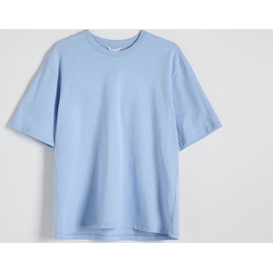 Niebieski t-shirt Reserved w stylu casual