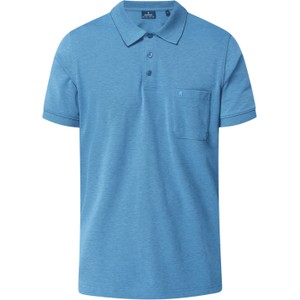 Niebieska koszulka polo Ragman z krótkim rękawem