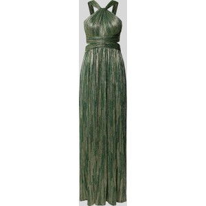Zielona sukienka Swing z dekoltem w kształcie litery v bez rękawów