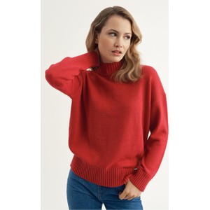 Czerwony sweter Ochnik w stylu casual
