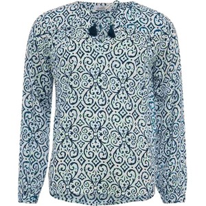 Niebieska bluzka Zwillingsherz z dekoltem w kształcie litery v