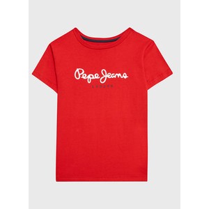 Czerwona koszulka dziecięca Pepe Jeans dla chłopców