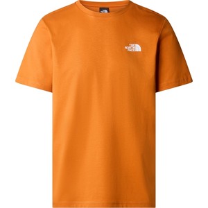 Pomarańczowy t-shirt The North Face z krótkim rękawem z wełny