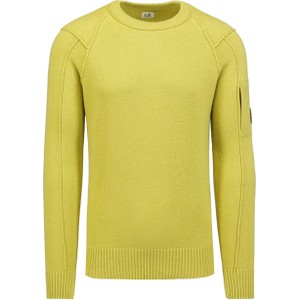 Żółty sweter Cp Company z okrągłym dekoltem w stylu casual
