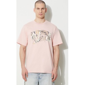 Różowy t-shirt Billionaire Boys Club z krótkim rękawem w młodzieżowym stylu