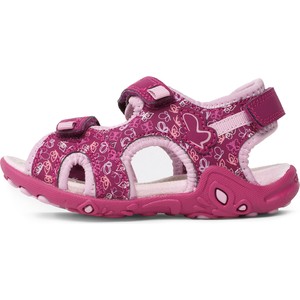 Różowe buty dziecięce letnie Geox ze skóry dla dziewczynek