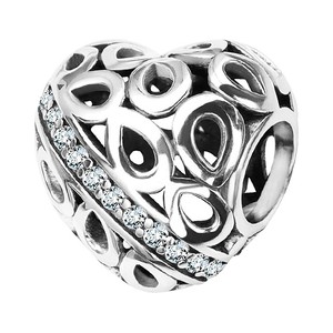 Dots - Biżuteria Yes Beads srebrny z cyrkoniami - serce - Dots