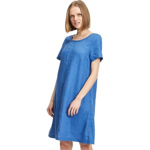 Niebieska sukienka Vera Mont z krótkim rękawem w stylu casual