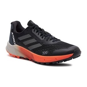 Czarne buty sportowe Adidas terrex sznurowane w sportowym stylu
