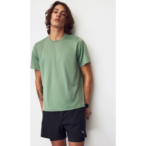Zielony t-shirt H & M w stylu casual z krótkim rękawem