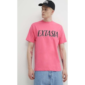 Różowy t-shirt Vertere Berlin z krótkim rękawem w młodzieżowym stylu z bawełny