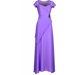 Fioletowa sukienka Fokus z dekoltem w kształcie litery v