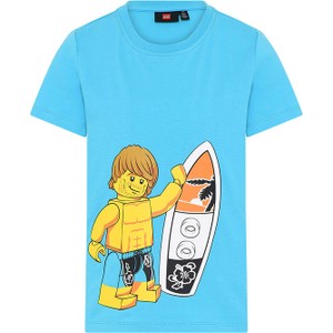Niebieska koszulka dziecięca Lego z bawełny dla chłopców