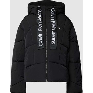 Czarna kurtka Calvin Klein z kapturem krótka