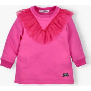Różowa bluzka dziecięca Pandamello z bawełny