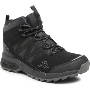 Czarne buty trekkingowe Kappa sznurowane