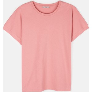Różowy t-shirt Gate z bawełny