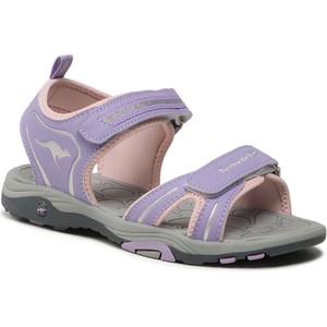 Fioletowe buty dziecięce letnie Kangaroos dla dziewczynek na rzepy