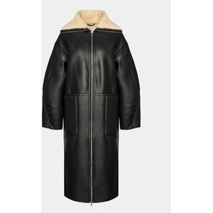Czarny płaszcz EDITED bez kaptura w stylu casual