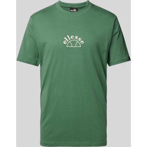Zielony t-shirt Ellesse z krótkim rękawem w młodzieżowym stylu