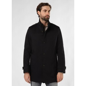 Czarny płaszcz męski Cinque w stylu klasycznym