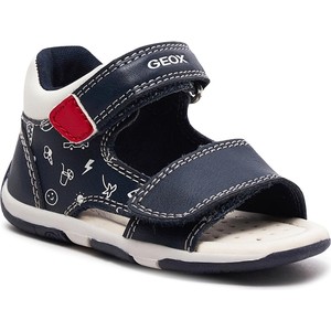 Granatowe buty dziecięce letnie Geox dla chłopców na rzepy