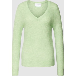 Zielony sweter Selected Femme w stylu casual