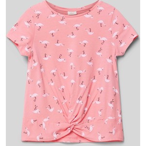 Różowa bluzka dziecięca S.Oliver dla dziewczynek z bawełny