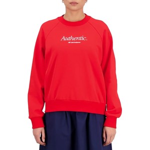Czerwona bluza New Balance w sportowym stylu z bawełny