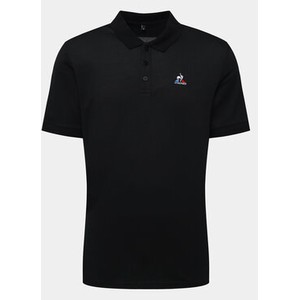 Czarna koszulka polo Le Coq Sportif