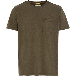 Brązowy t-shirt Camel Active z krótkim rękawem w stylu casual