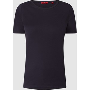 Czarny t-shirt S.Oliver z okrągłym dekoltem