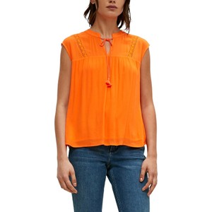 Pomarańczowa bluzka comma, z krótkim rękawem w stylu casual
