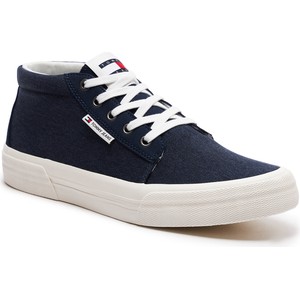 Sneakersy Tommy Jeans Tjm Mid Cut Canvas Color EM0EM01412 Blue C1G