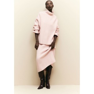 Różowa spódnica H & M midi w stylu casual