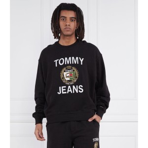 Czarna bluza Tommy Jeans z bawełny w młodzieżowym stylu